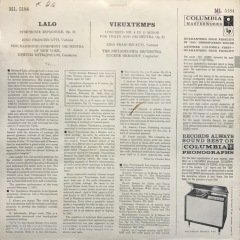 Zino Francescatti Lalo VieuxTemps LP Plak