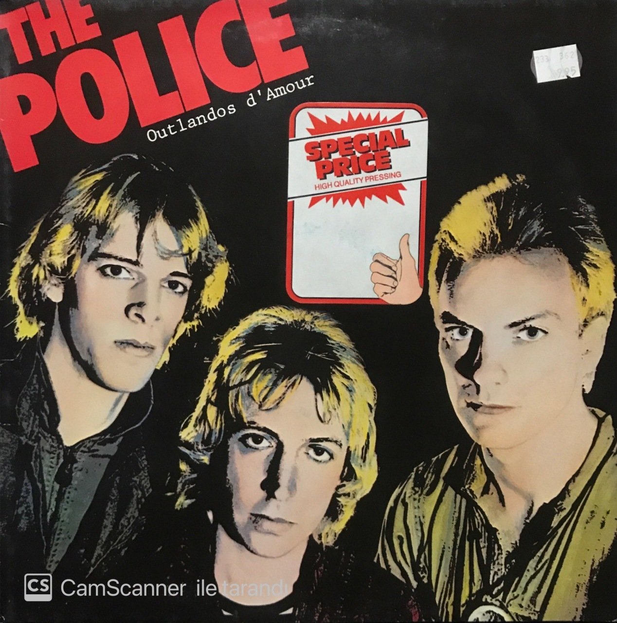 The Police Outlandos d'Amour LP Plak
