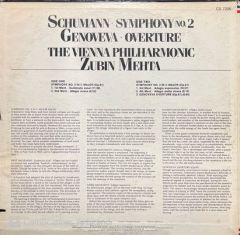 Schumann Symphony No.2 Zubin Mehta LP Klasik Plak