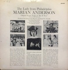 Marian Anderson The Lady From Philadelphia LP Plak