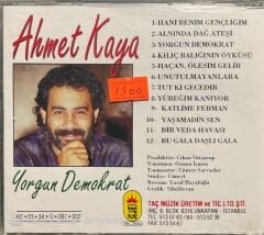 Ahmet Kaya Yorgun Demokrat Nadir Taç Plak Baskı CD