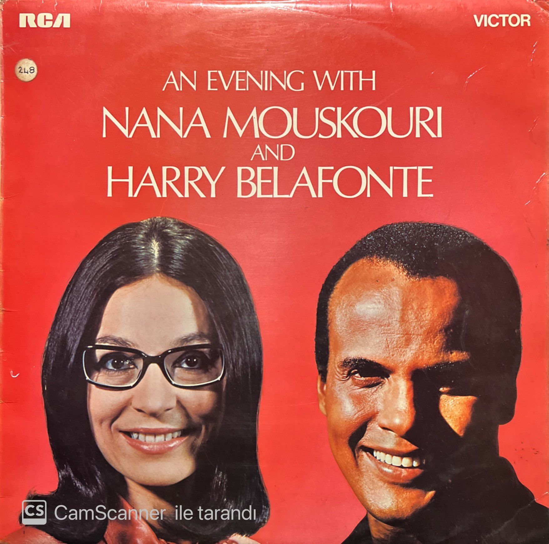 Nana Mouskouri and Harry Belafonte An Evening With LP Plak