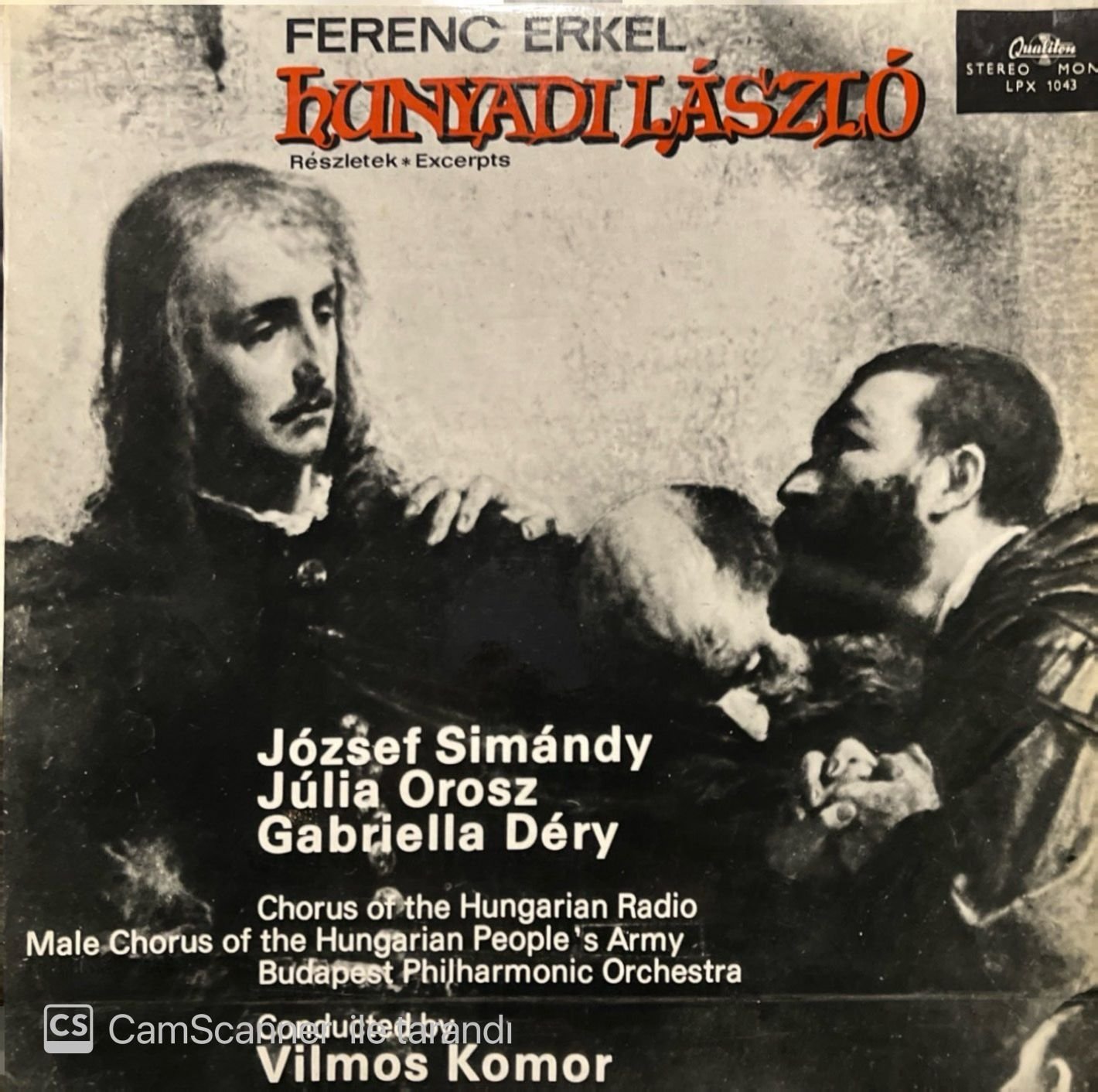 Ferenc Erkel Hunyadi Laszlo LP Plak