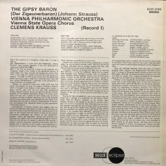 The Gipsy Baron Vienna Philhamonic Orchestra LP Klasik Plak