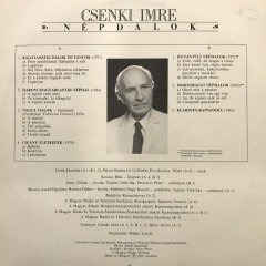 Csenki Imre Nepdalok LP Klasik Plak