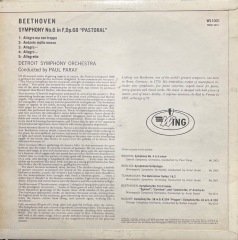 Beethoven's Pastoral Symphony LP Klasik Plak