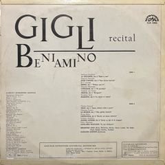 Gigli Beniamino Tenor LP Plak