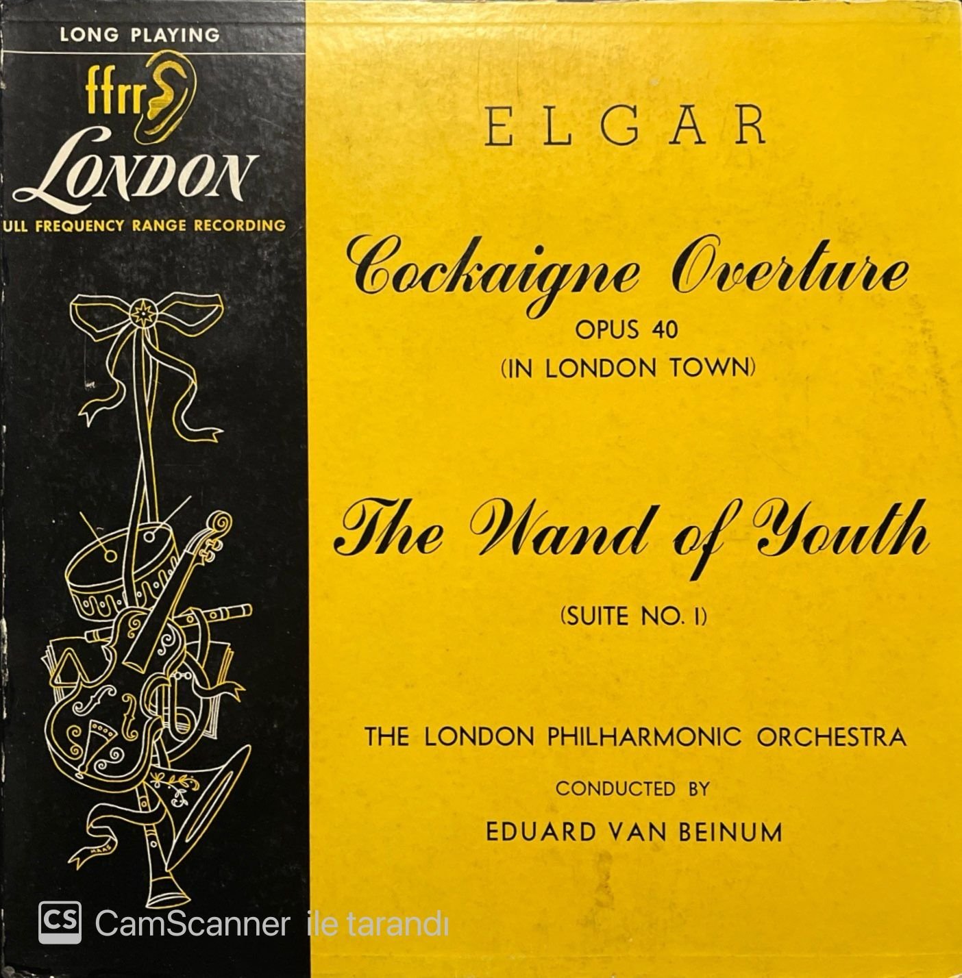 Elgar Cockaigne Overture The Wand of Youth LP Plak