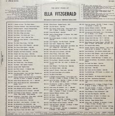 The Best Years Of Ella Fitzgerald LP Plak