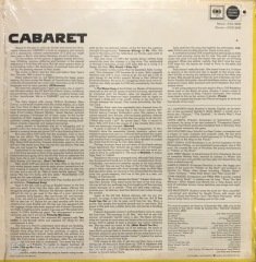 John Kander, Fred Ebb Cabaret Jelatininde Dönem Baskı LP Plak