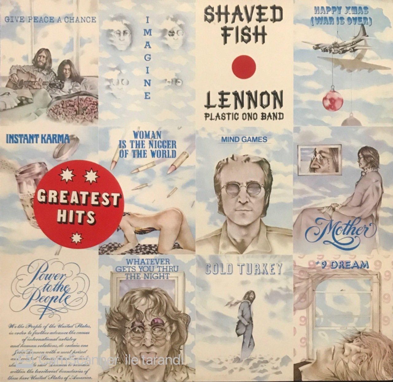 John Lenon Plastic Ono Band Shaved Fish LP Plak