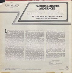 Famous Marches And Dances LP Klasik Plak