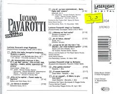 Luciano Pavarotti Live On Stage CD