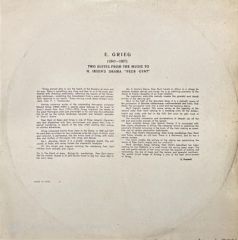 Symphonic Suites By E. Grieg LP Plak