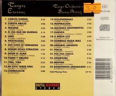 Tangos Eternos Tango Orchestra Of Buenos Aires CD