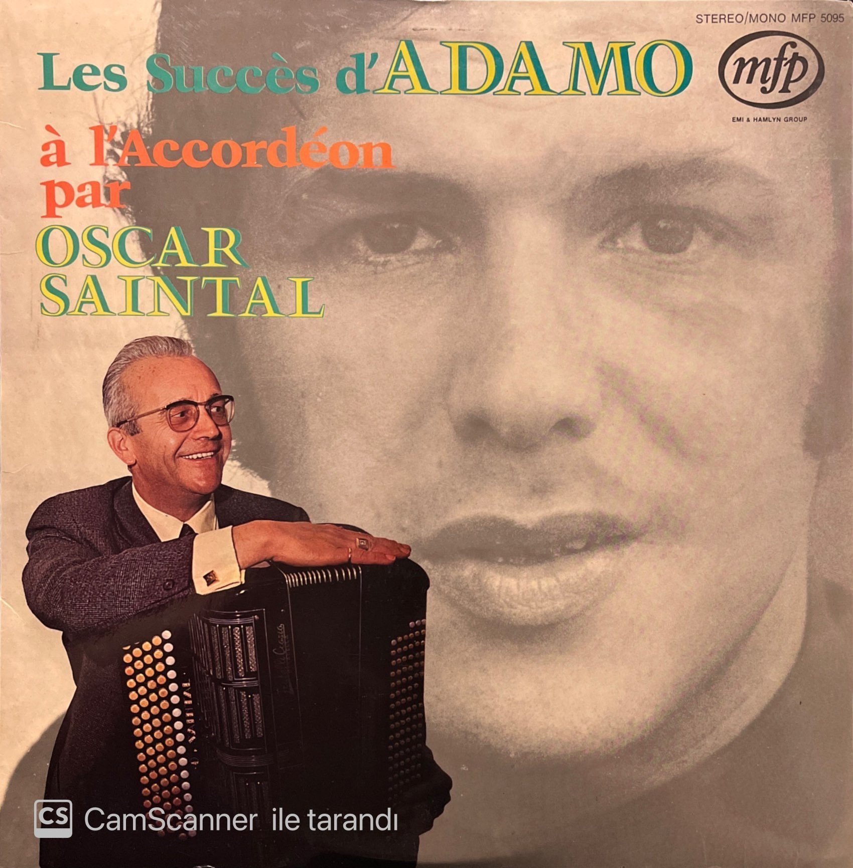 Oscar Saintal Les Succes d' Adamo LP Plak