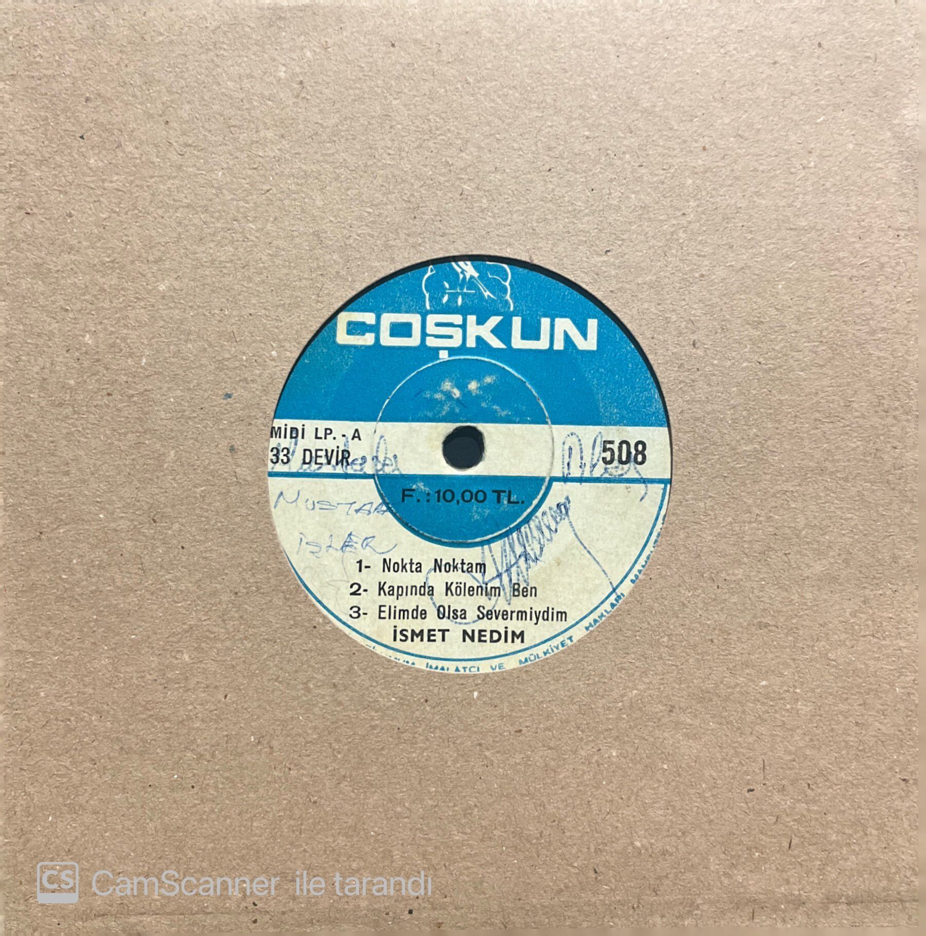İsmet Nedim Mini Lp Nokta Noktam 45lik Plak