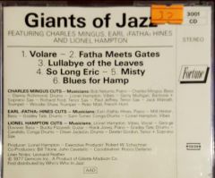 Classics İn Jazz Giants Of Jazz CD
