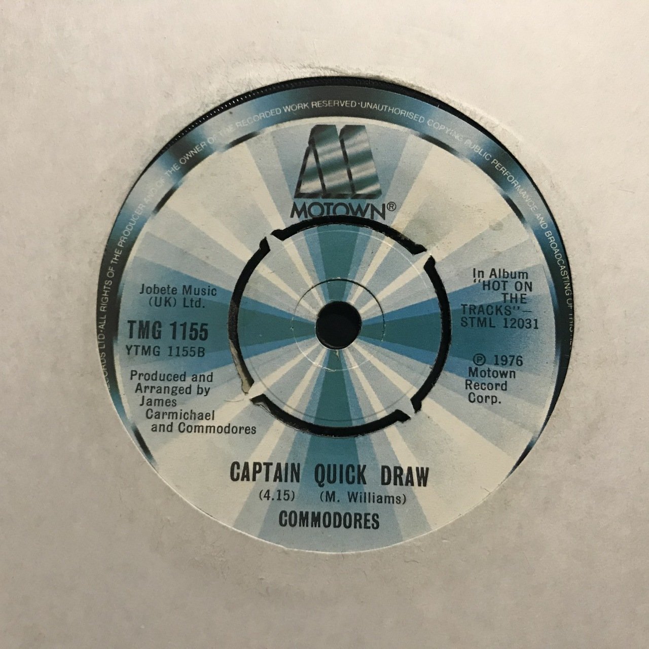 Commodores Captain Quick Draw 45lik Plak