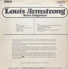 Louis Armstrong Never Forgotten LP Plak