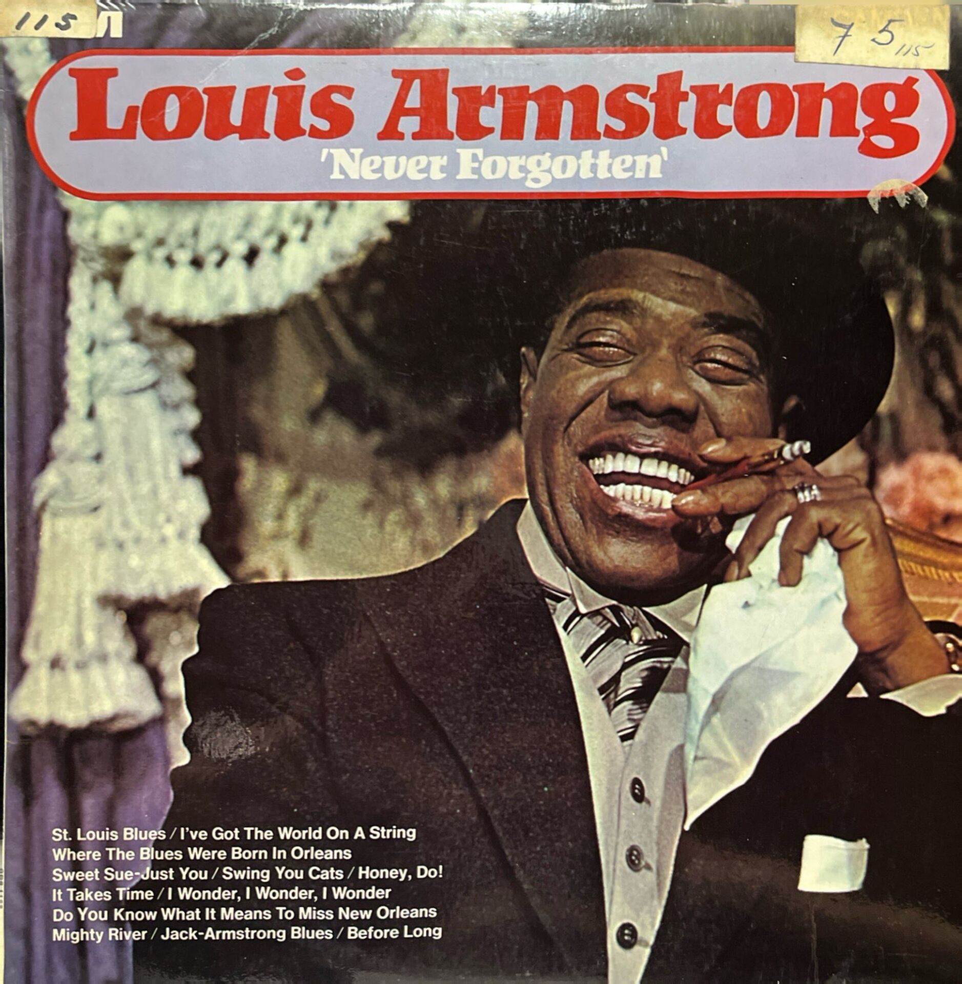 Louis Armstrong Never Forgotten LP Plak