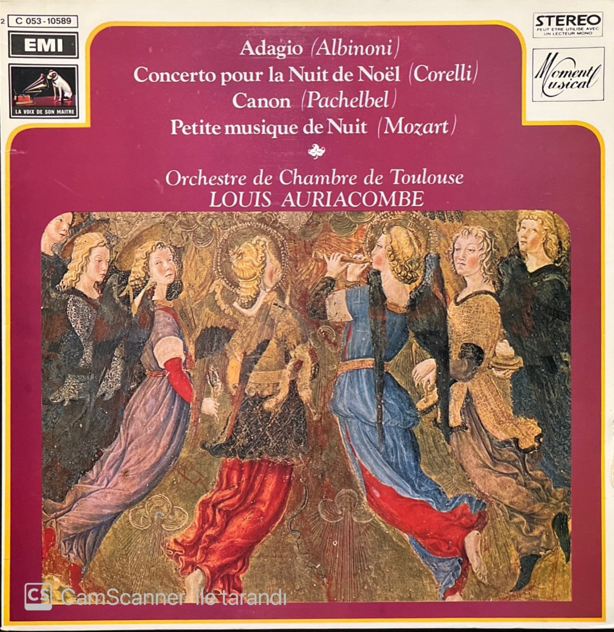 Adagio Albinoni Concerto Pour Nuit De Noel LP Klasik Plak