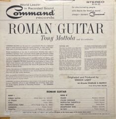 Tony Mottola And His Orchestra Roman Guitar LP Plak