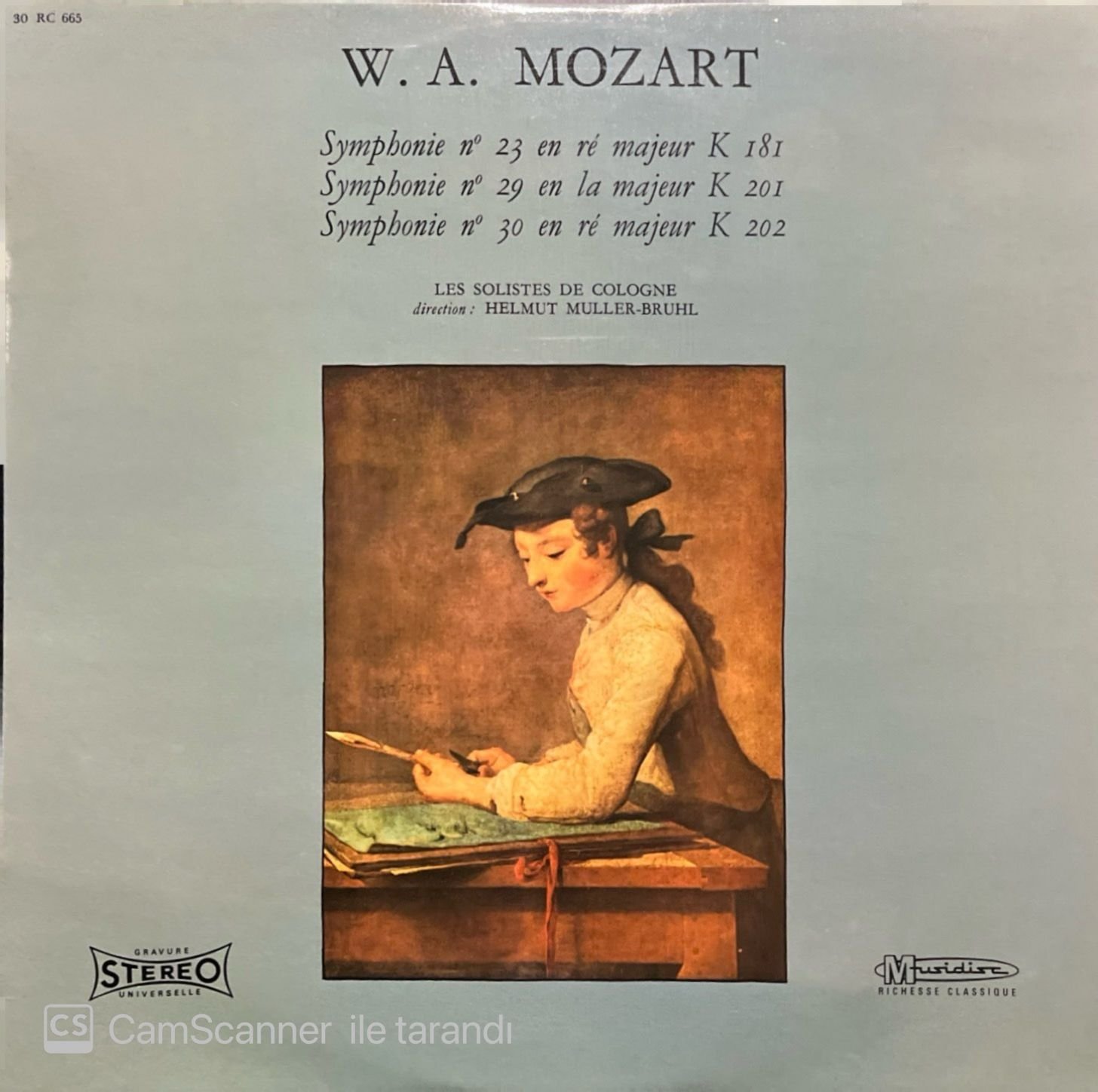 W. A. Mozart Symphoni No 23 29 30 LP Plak