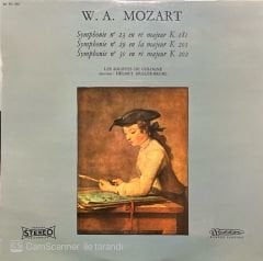 W. A. Mozart Symphoni No 23 29 30 LP Plak