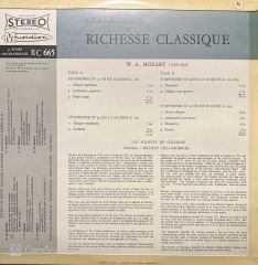 W. A. Mozart Symphoni No 23 29 30 LP Plak