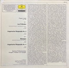 Franz Listz Herbert Von Karakan LP Klasik Plak