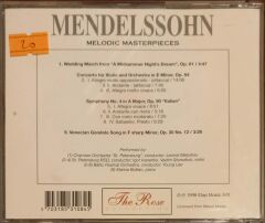 Mendelssohn Melodic Maaterpieces TiheRose Collection CD
