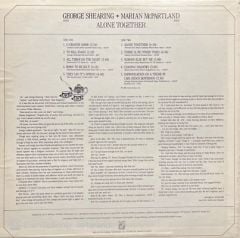 George Shearing Marian McPartland Alone Together LP Plak