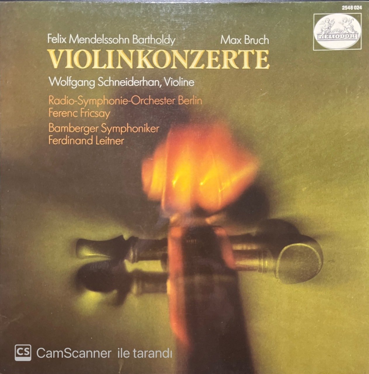 Max Bruch Violinkonzerte LP Klasik Plak