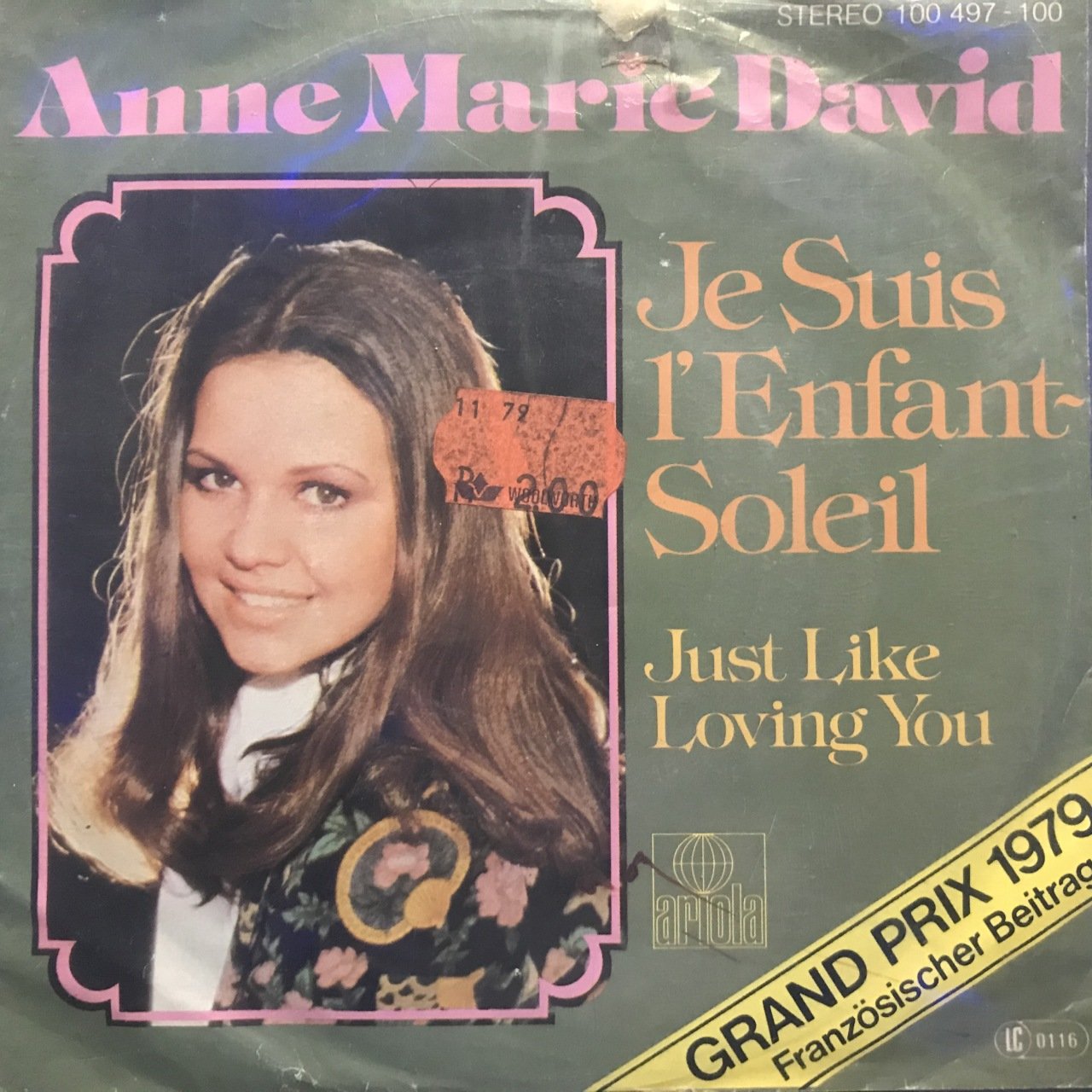 Anne Maria David Je Suis I'Enfant Soleil 45lik Plak