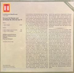 Wilhelm Kempff Ludwig Van Beethoven Konzert Für Klavier LP Plak