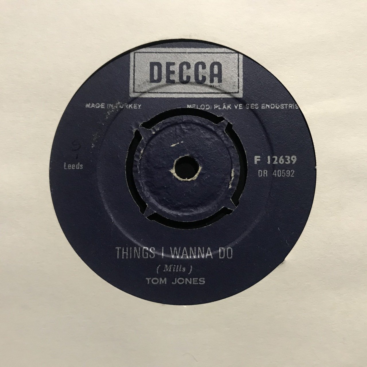 Tom Jones Things I Wanna Do 45lik Plak