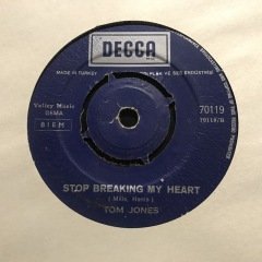 Tom Jones I Who Have Nothing 45lik Plak