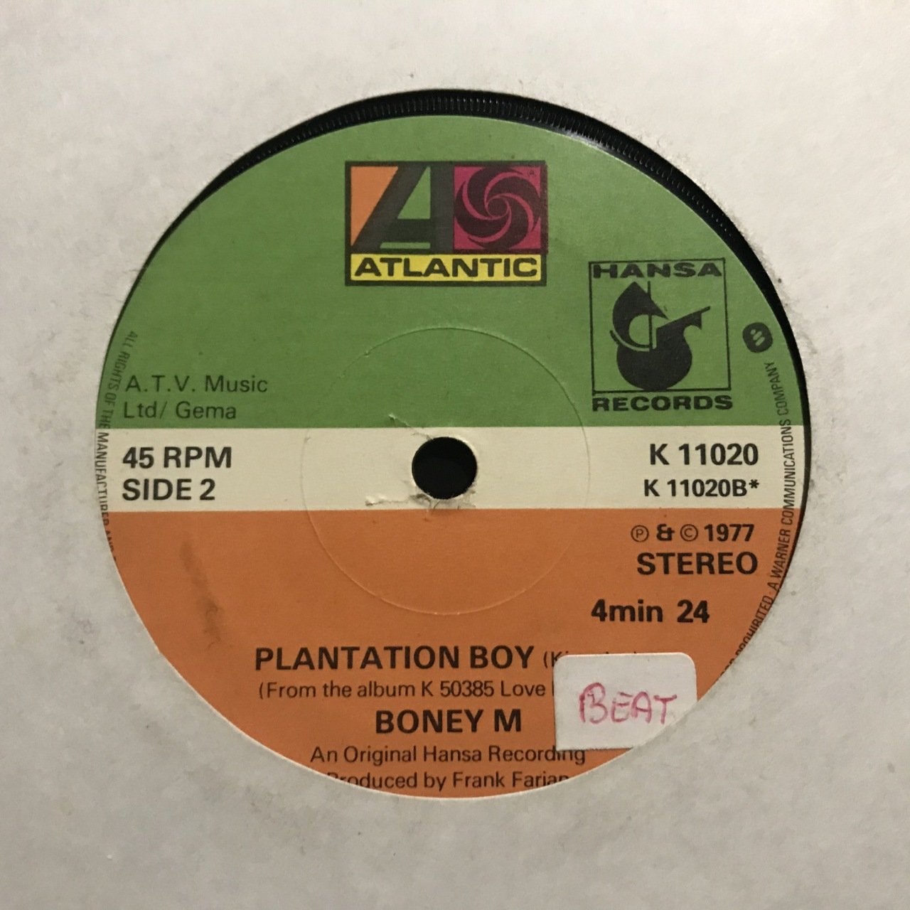 Boney M Belfast 45lik Plak