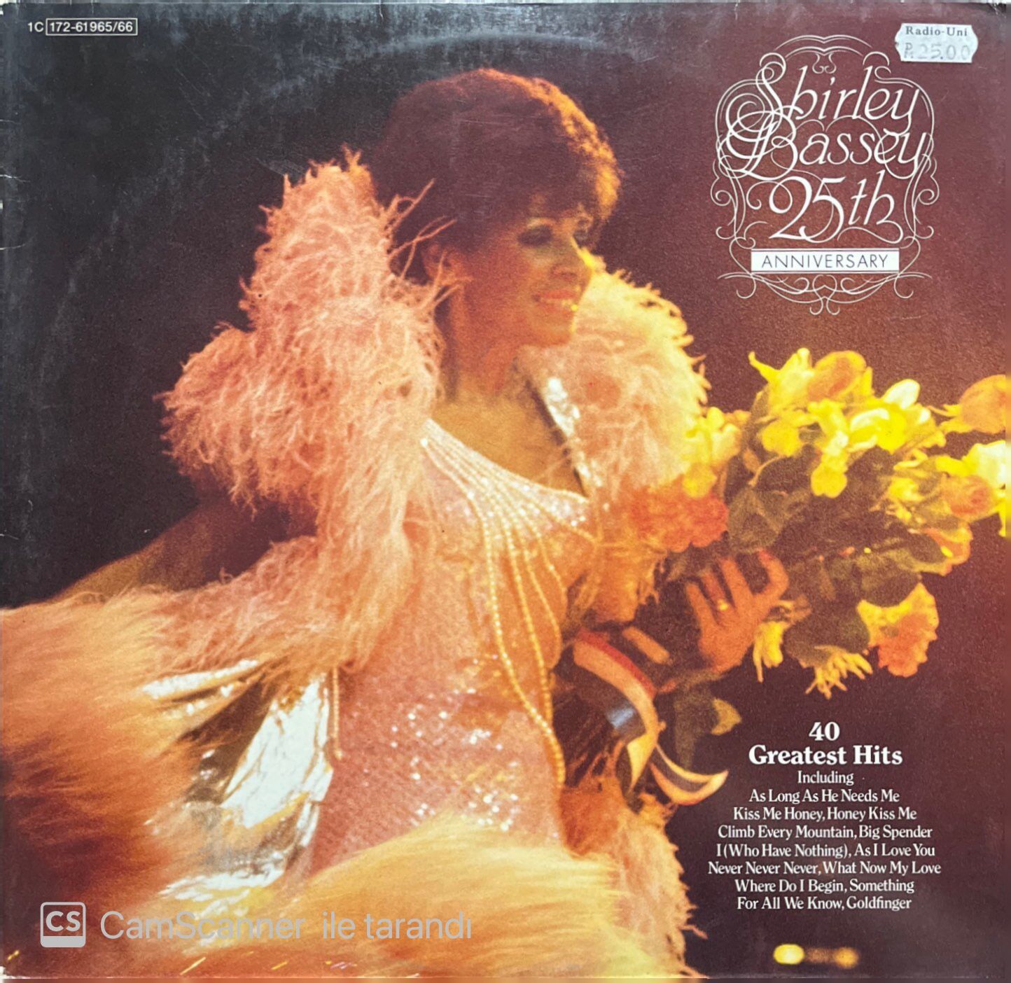 Shirley Bassey 25Th 40 Greatest Hits Double LP Plak