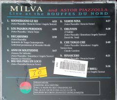 Milva And Astor Piazzolla Live At The Bouffes Du Nord CD