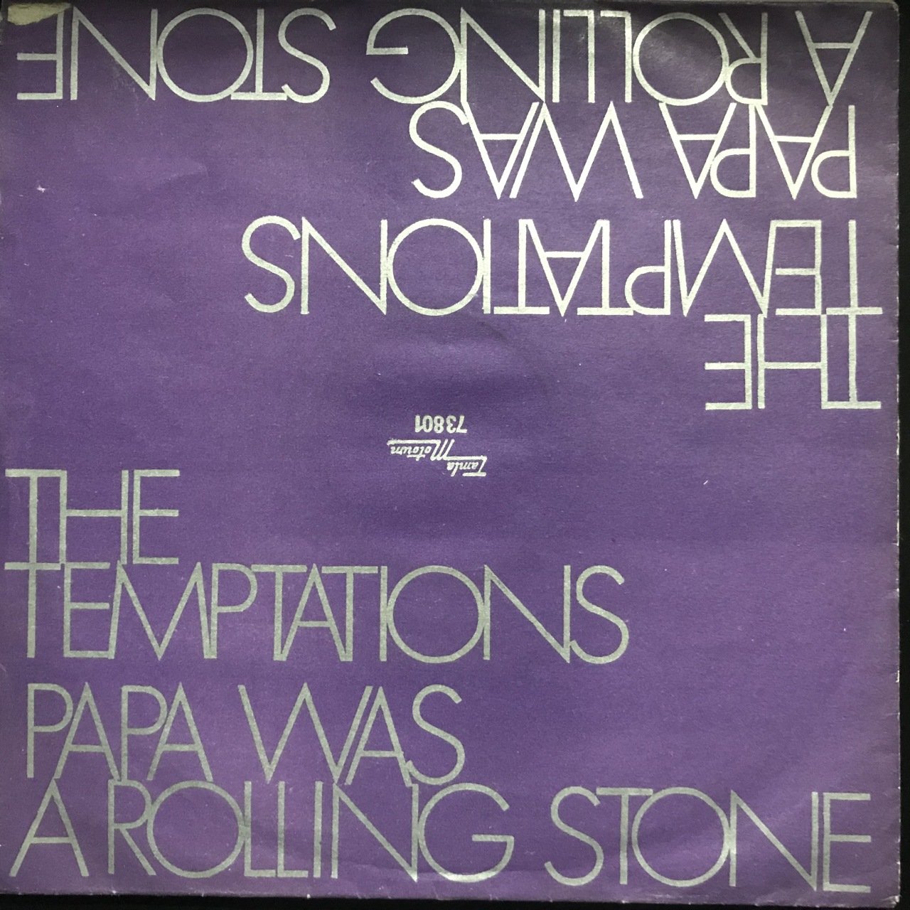 The Temptations Papa Was Arolling Stone 45lik Plak