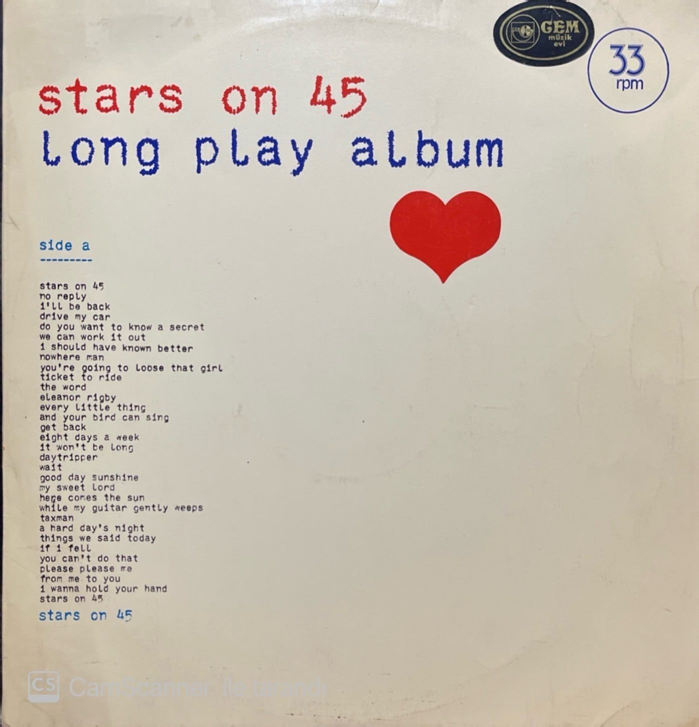 Stars On 45 LP Plak