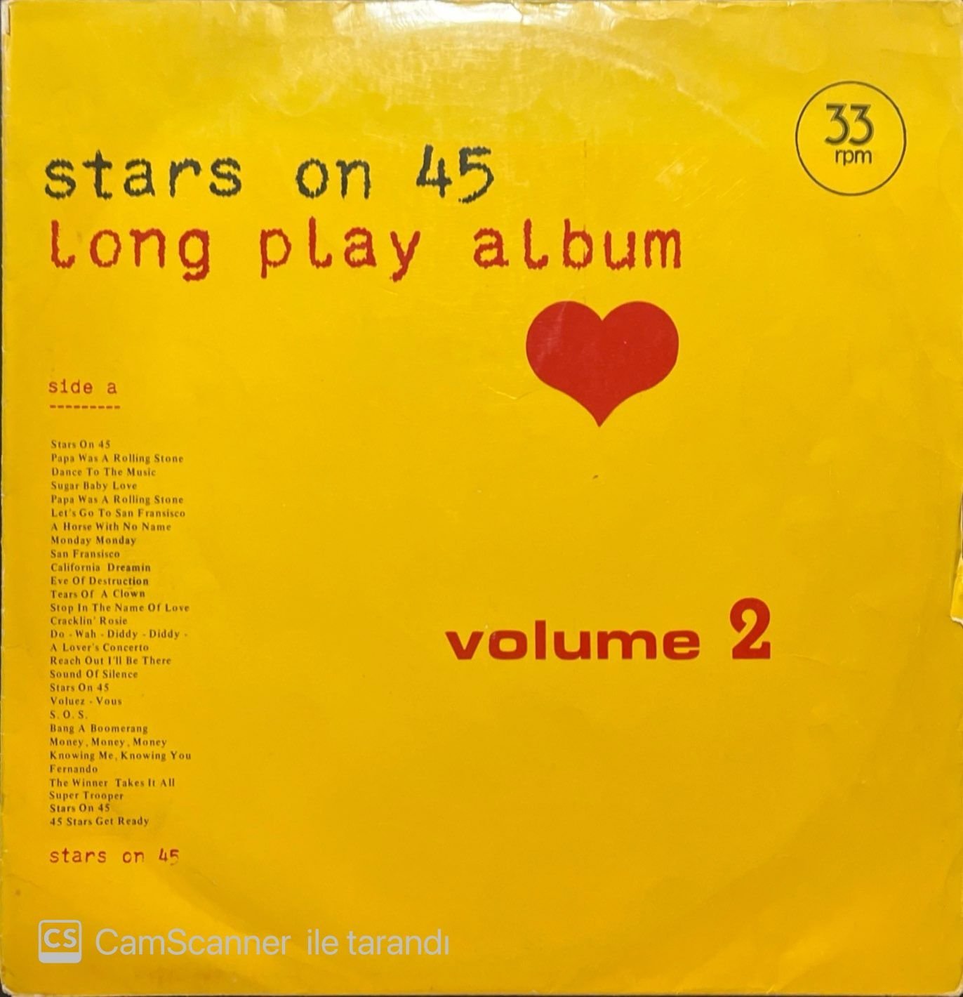 Stars On 45 Volume 2 LP Plak