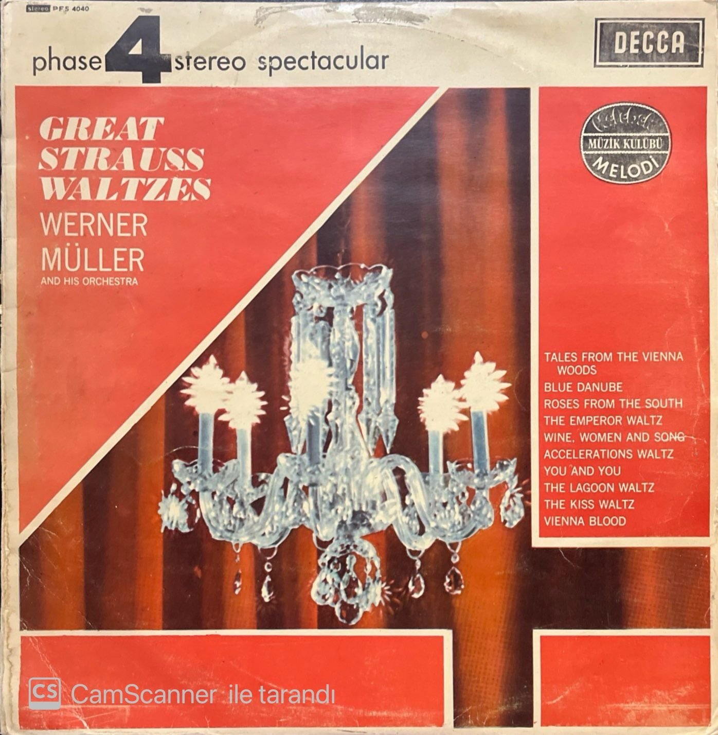 Werner Müller Great Strauss Waltzes LP Plak