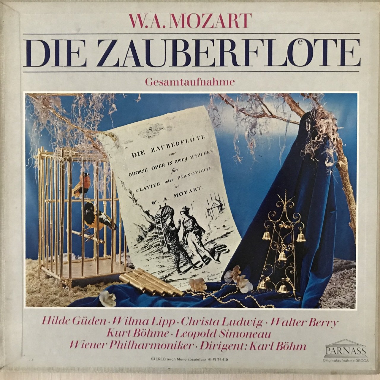 Mozart Die Zauberflote 3 LP Klasik Box Set Plak