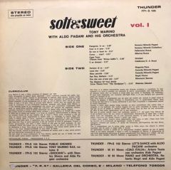 Tony Marino Sax Soft & Sweet One LP Plak
