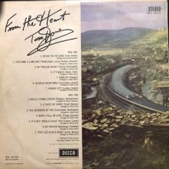 Tom Jones From The Heart LP Plak