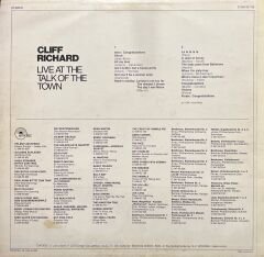 Cliff Richard Live At The Talk Of The Town LP Plak