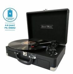 *ÜCRETSİZ KARGO Record Master T310CH Şarj Özellikli Pikap - 33, 45, 78 Devir T310CH- Siyah